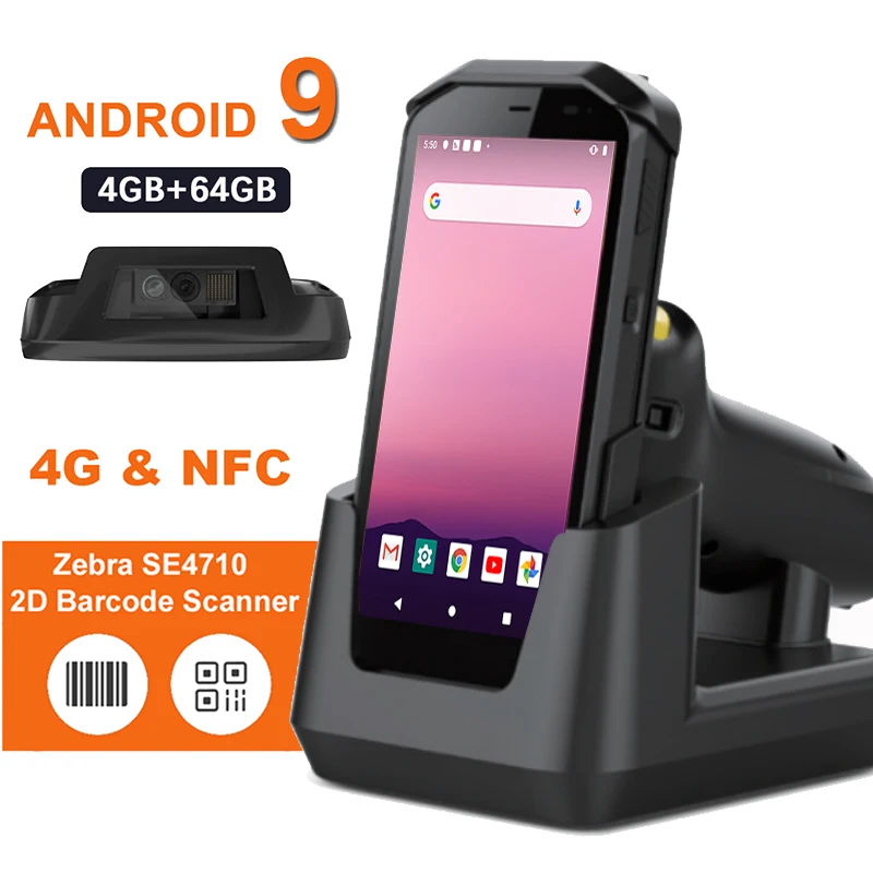 

Android Zebra SE4710 2D Barcode Scanner WiFi 4G Android Barcode Scanner Pistol Grip Comfortable to Hold for Warehouse Inventory