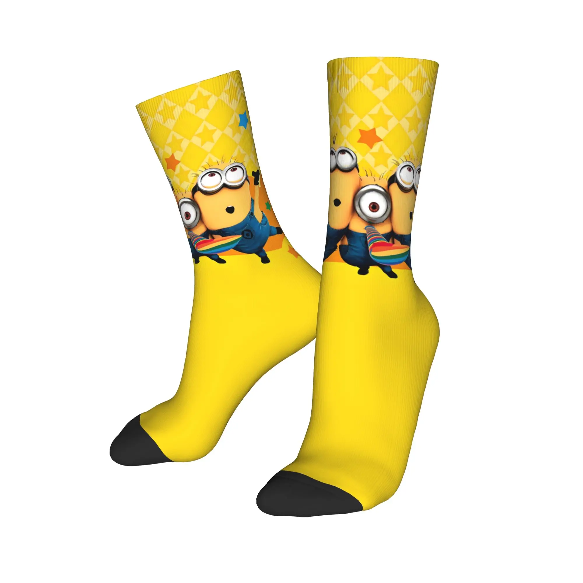 

Модные мужские носки, повседневные носки M-Minions, полиэстеровые спортивные женские носки с героями мультфильмов, весна-лето, осень-зима,