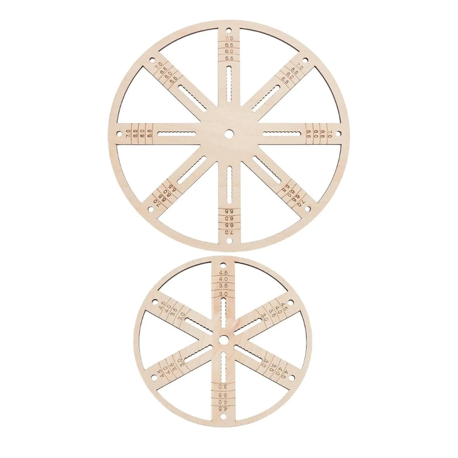 

Набор из 2 деревянных держателей для фитилей: круглый и плоский, стабильный регулируемый позиционер для рукоделия и DIY-проектов