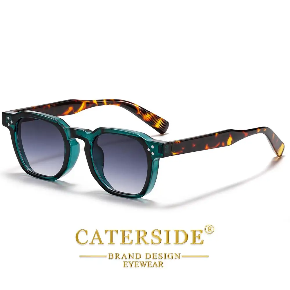 CATERSIDE Modische Herren-Sonnenbrille Markendesign Quadratische Punk-Sonnenbrille Damen Outdoor Reise Party Dekoration Geschenk Brille UV400 – Detail 14