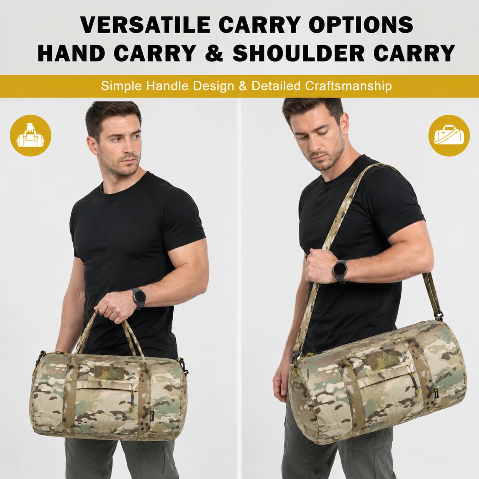 VOTAGOO 30L Taktische Reisetasche Große Kapazität Aufbewahrungstasche Fitness-Sporttasche für Männer Outdoor-Sport – Detail 5