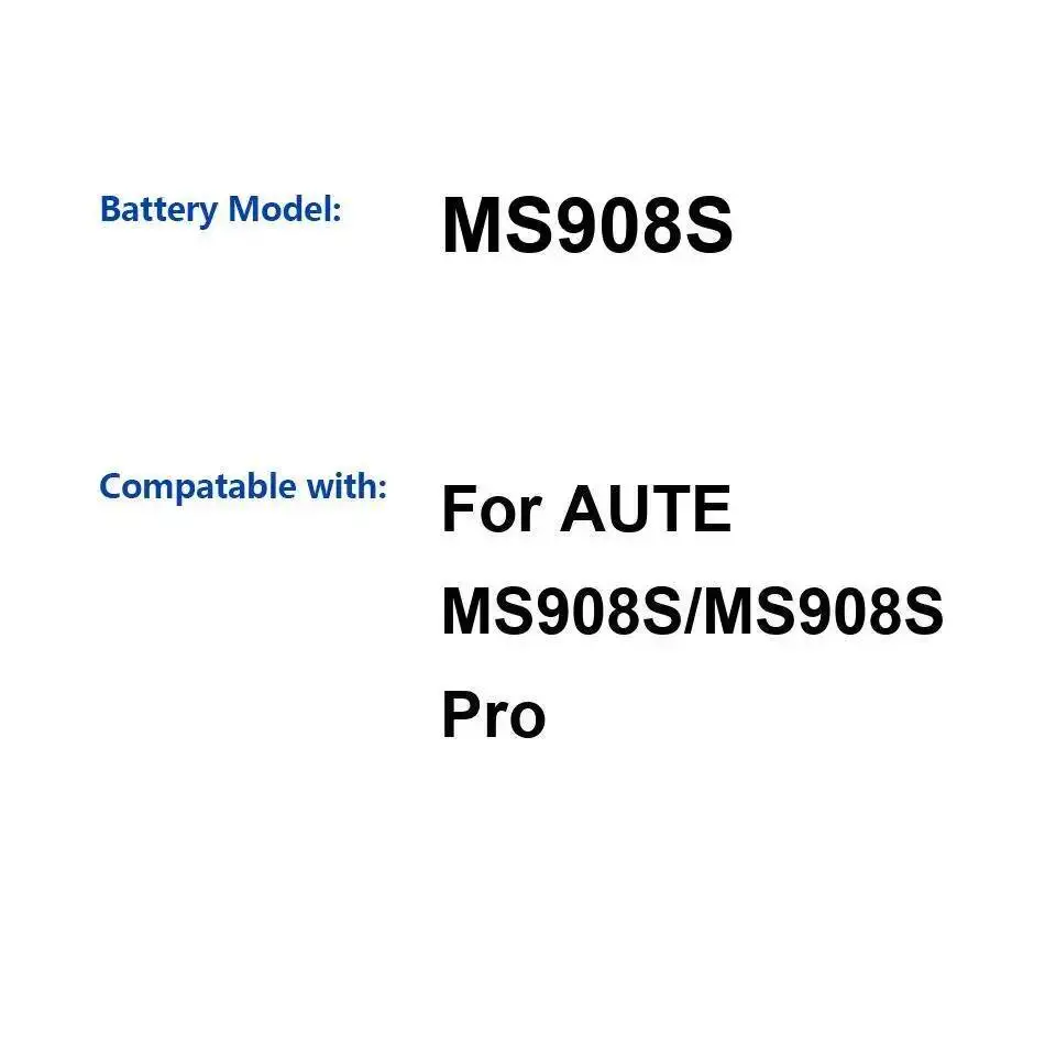 

Battery Fast Charging MS908 MS908S 12000Mah For Aute Ms908ms908 Ms908sms908s Pro