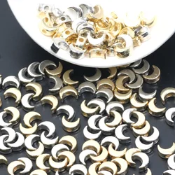 100pcs 5x7mm CCB Charm Moon Beads Acrylic Loose Spacer Beads For Jewelry Making Findings Diy Bracelet Necklace Accessories