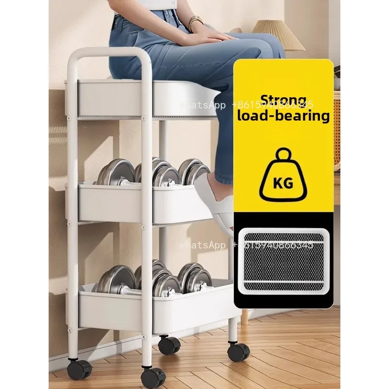 Stroller Shelf Kitchen Floor to Floor Bedroom Multi-layer Baby Snacks Mobile Bathroom Toilet Storage Storage Rack