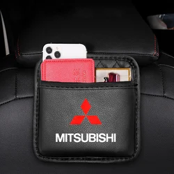 Organizador multifunción para coche, bolsa de bolsillo, caja de almacenamiento, pegatina para Mitsubishi Lancer 9 Outlander ASX L200 Pajero Colt Ralliart