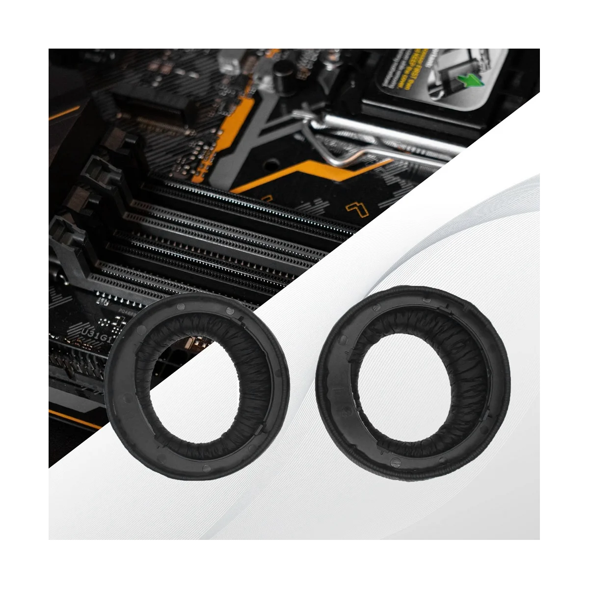 무선 PULSE3D 헤드폰 교체 커버, 헤드폰 보호대 슬리브 버클 이어폰, 1 쌍