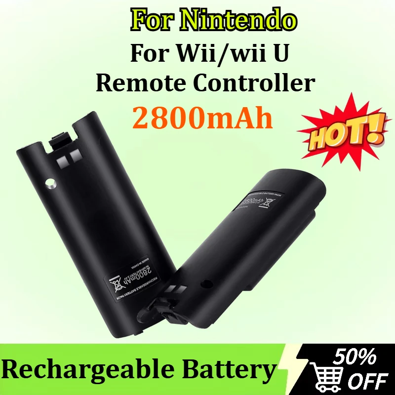 

New 2800mAh Rechargeable Batteries for Nintendo Wii/wii U for Nintendo Wii Remote Controller