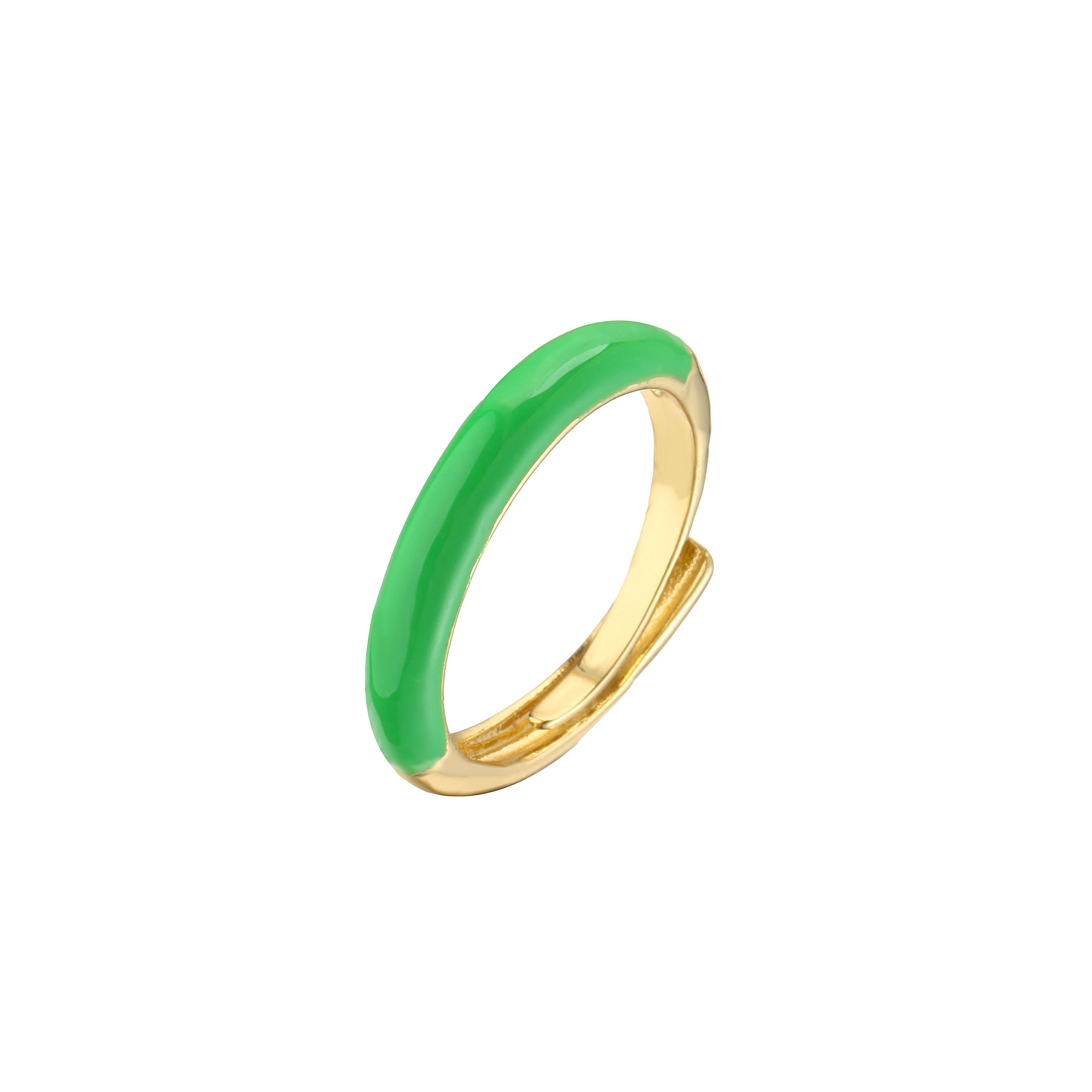 Damen Neue Mode Mehrfarbige Emaille-Ringe für Frauen Glatte Einfache Metall-Fingerringe Großhandel Accessoires Geschenke