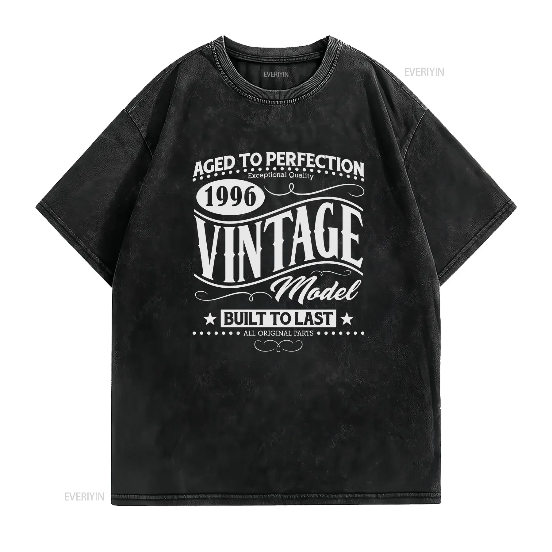 1996 VINTAGE MODEL BORN IN BIRTH YEAR DATE FUNNY AGE MENS WOMENS T SHIRT vintage Washed Comfortable Slightly Unisex fashion
