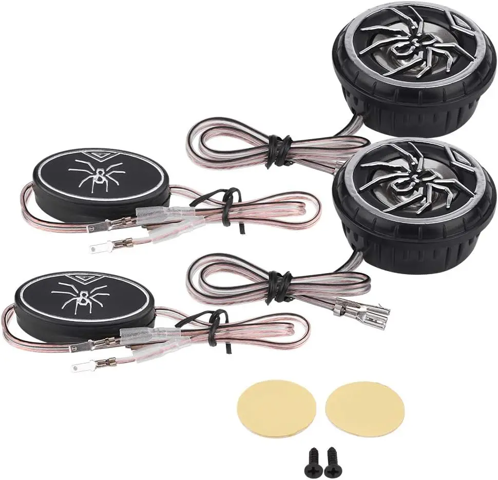

Car Tweeter, Stainless Steel 150W 12V DC 2Pcs High Performance Auto Audio Speaker