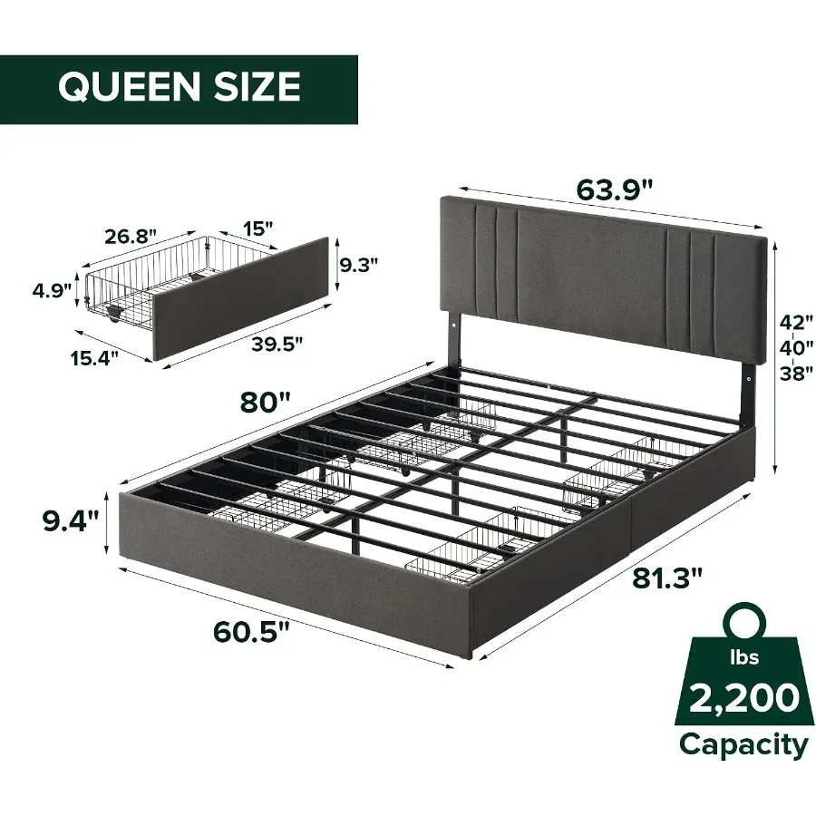 Billie Frame, Four Underbed Storage Drawers
