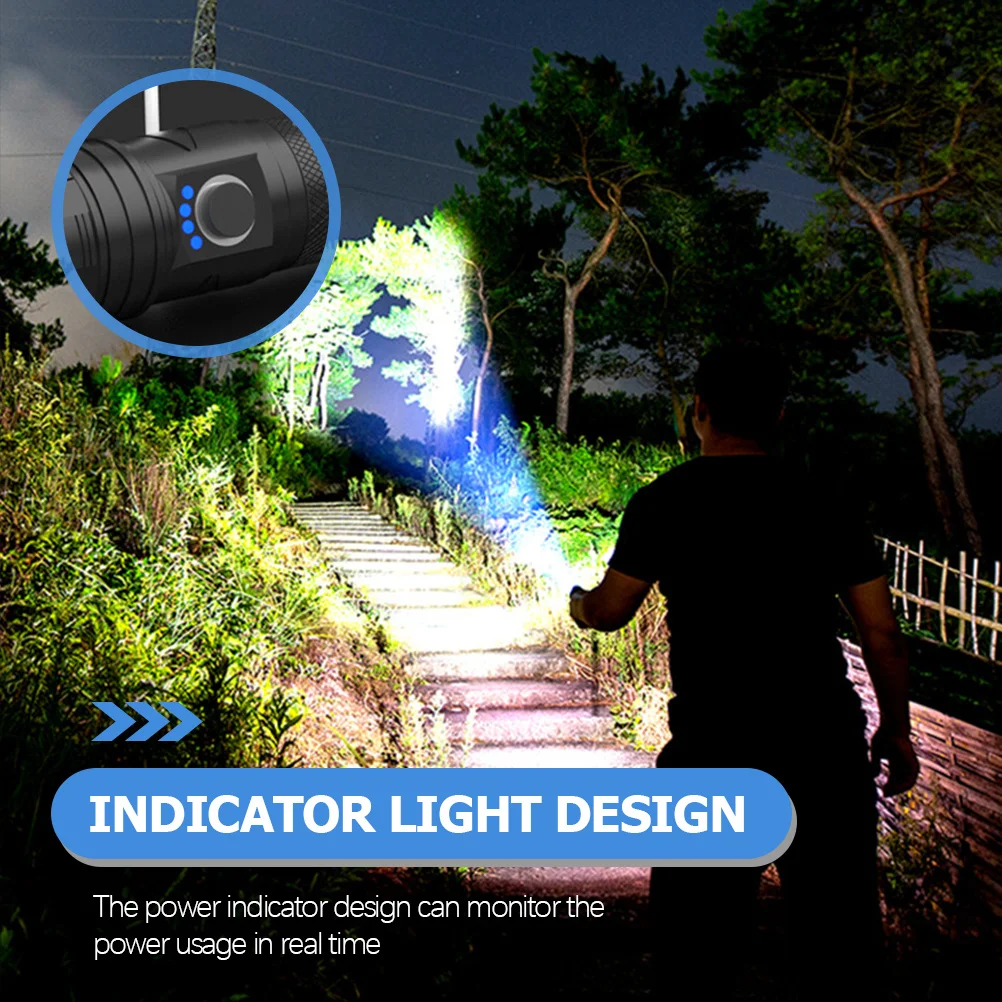 

Portable Telescopic Zoom Flashlight Rechargeable Via USB Computer Car Waterproof for Outdoor Camping Night Use