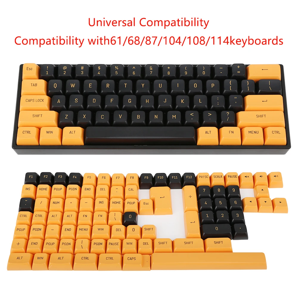 149Key CSA Profil PBT Englisch Tastenkappen 6,25 U Bicolor DIY Rosa Weiß Für Mechanische Tastatur 104 87 61 Keycap Für SATELLITE ACHSE