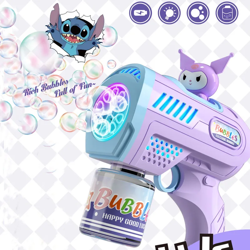 Belo portátil totalmente automático adesivos espaço soprando bolha brinquedo bolhas arma ao ar livre máquina de bolha presente do feriado brinquedo.