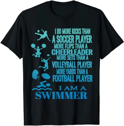 

I Am A Swimmer T Shirt Funny Swim Swimming Cool Practice Tee T-Shirt