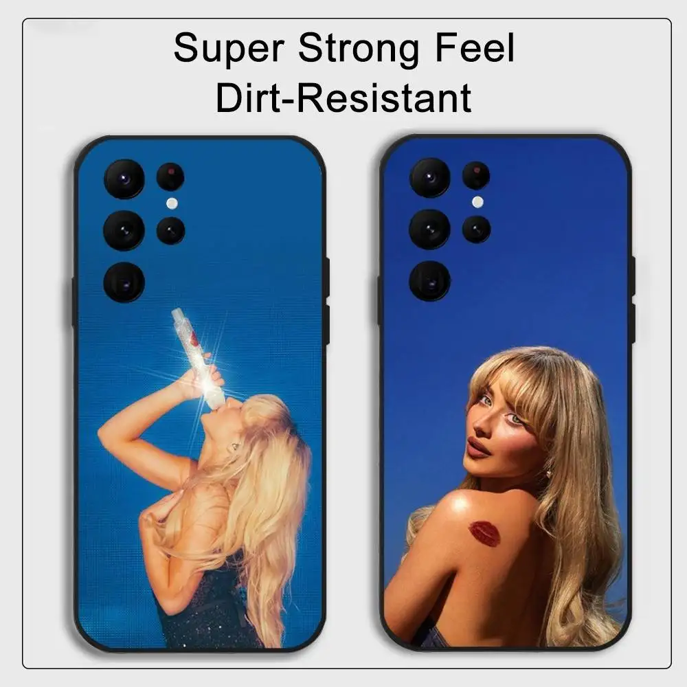 المغني S-سبرينا C-النجار جراب هاتف للهاتف S سلسلة S S20 S21 S22 S23 S24 FE زائد الترا بولي يوريثان لينة إلى غطاء صديق للبشرة