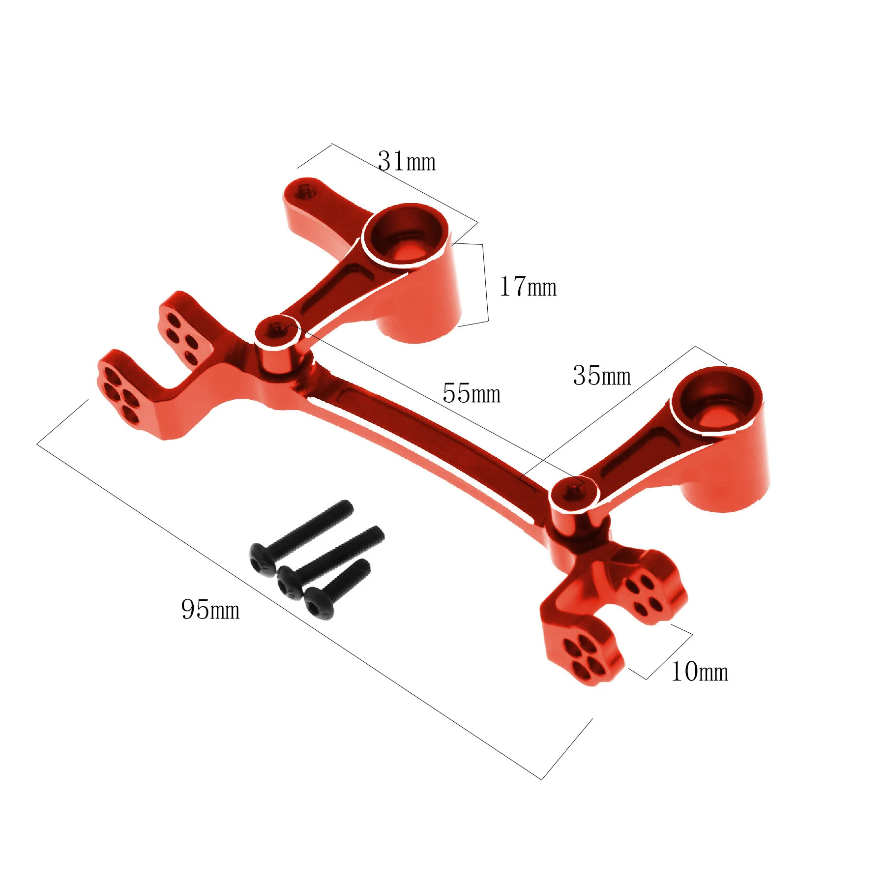 Metalowy zespół kierownicy kierownica do części do ulepszenia samochodów zdalnie sterowanych Arrma 1/8 Mojave 4S 4x4 BLX