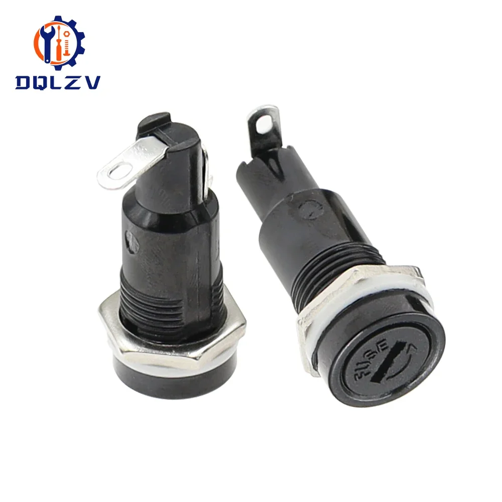 R3-11 Panel Mount Chassis Fuse Holder For 5x20mm Glass Fuses 10A 250V 5*20 High Temperature Resistant