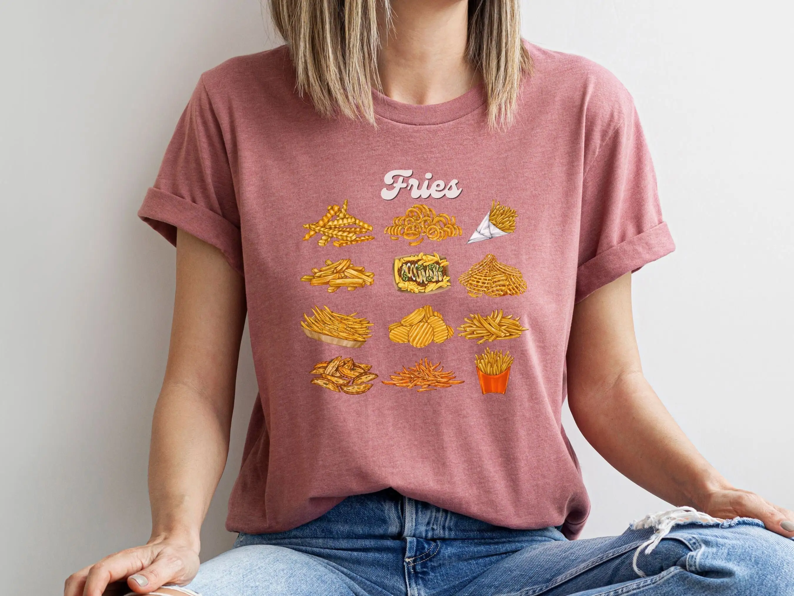 

Junk Food T Shirt French Fries Fry Lover Funny For BBQ Fast Foodie