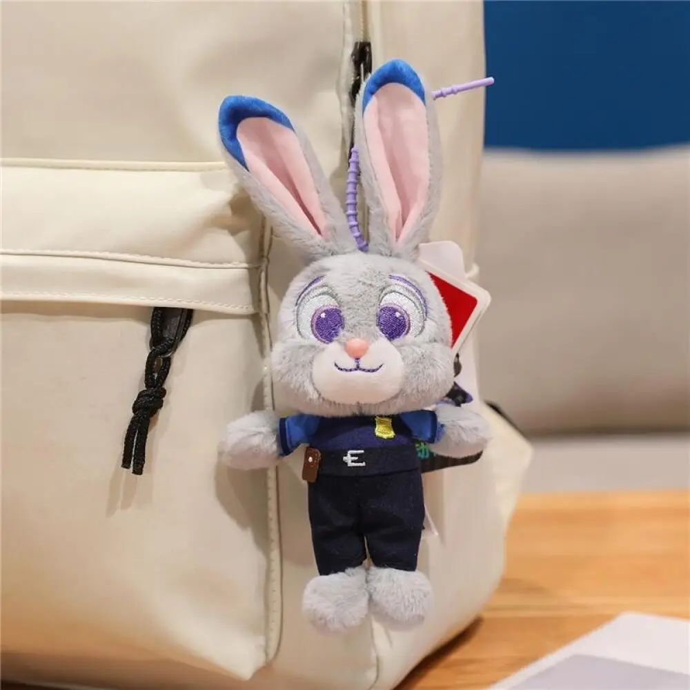 Disney Zootopia Judith Hopps Nick Wilde Plush Doll Keychain Decoration Backpack In-Vehicle Hanging Ornament Friend Birthday Gift