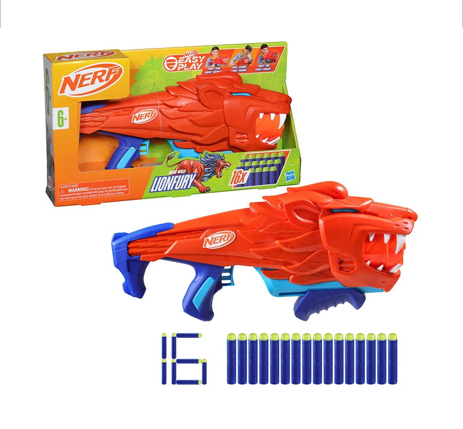 

Hasbro Heat Nerf Wild Lionfury Little Elite Lion Launcher Children's Soft Gun Birthday Gift Can Be Touching Shape Hand