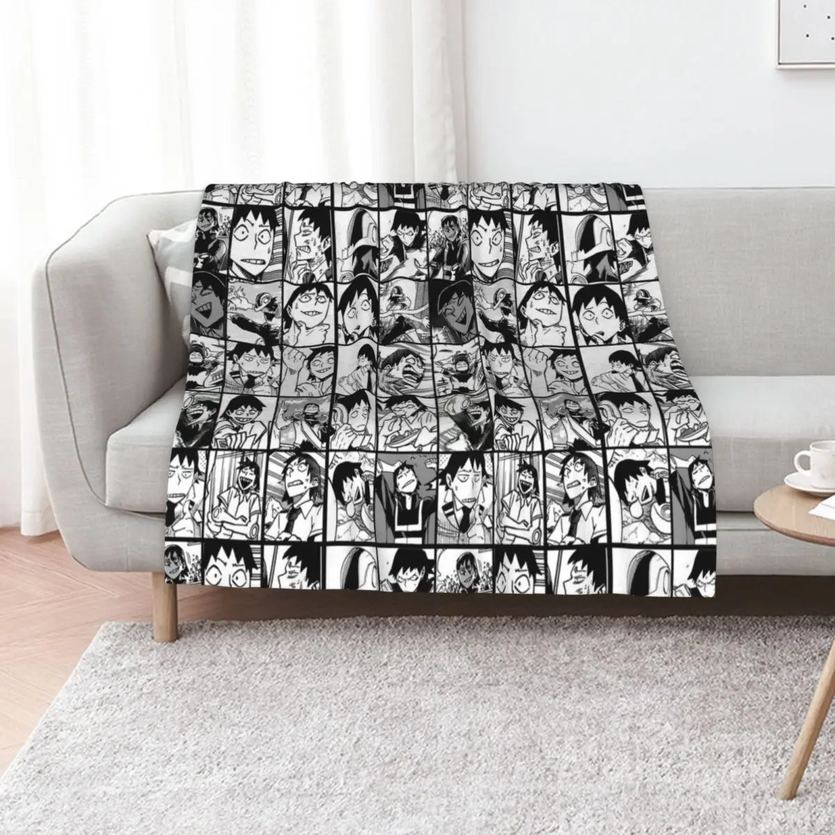 Sero hero- manga panel collage Throw Blanket warm for winter halloween bed plaid anime Softest Luxury Designer Blankets