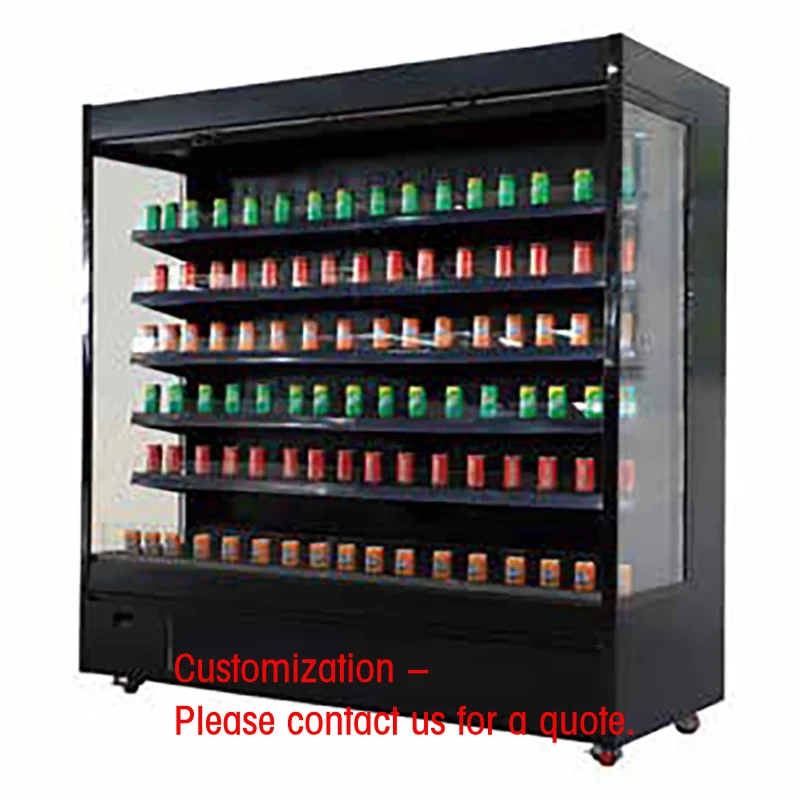 custom.Commercial Supermarket Fridge Multi Deck Open Upright Display Refrigerator/Vegetable Beverage Cooler/Milk Chiller