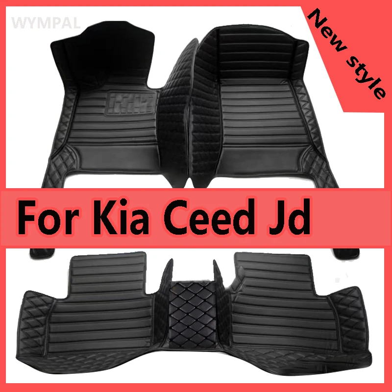 Car Floor Mat For Kia Ceed Jd 2014 2015 2016 2017 2018 2019 2020 Man Non-Slip Luxury Woman Foot Pad Auto Interior Rugs Accessory