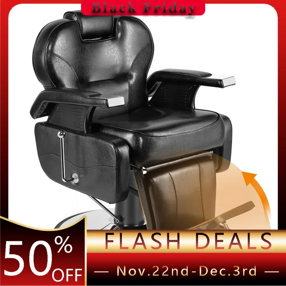 All Purpose Hydraulic Recline Barber Chair Salon Beauty Styling Chair for Beauty Shop,39.8