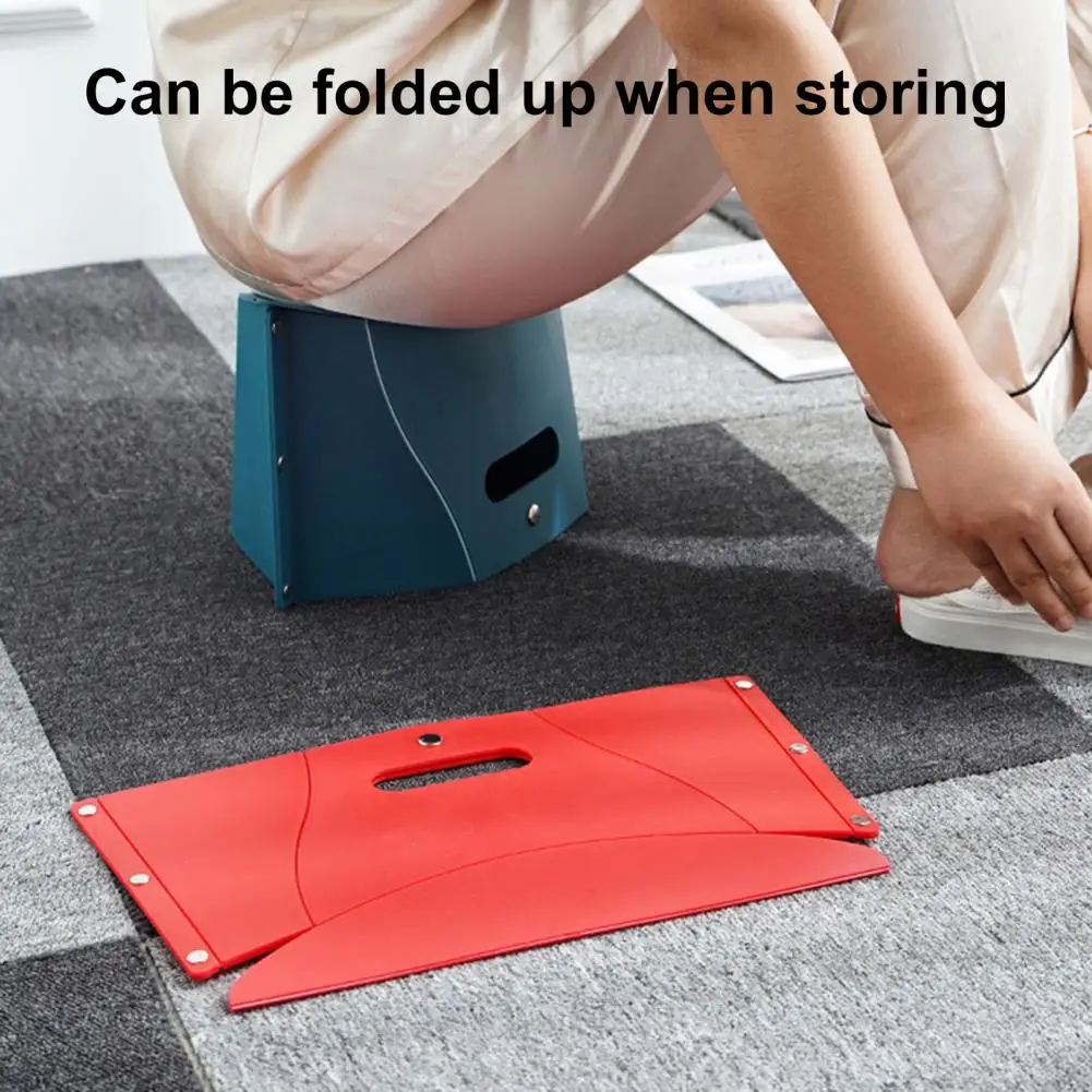 Folding Stool Solid Color Telescoping Stool Space-saving 3 in 1  Brief Simple Design Collapsible Portable Stool