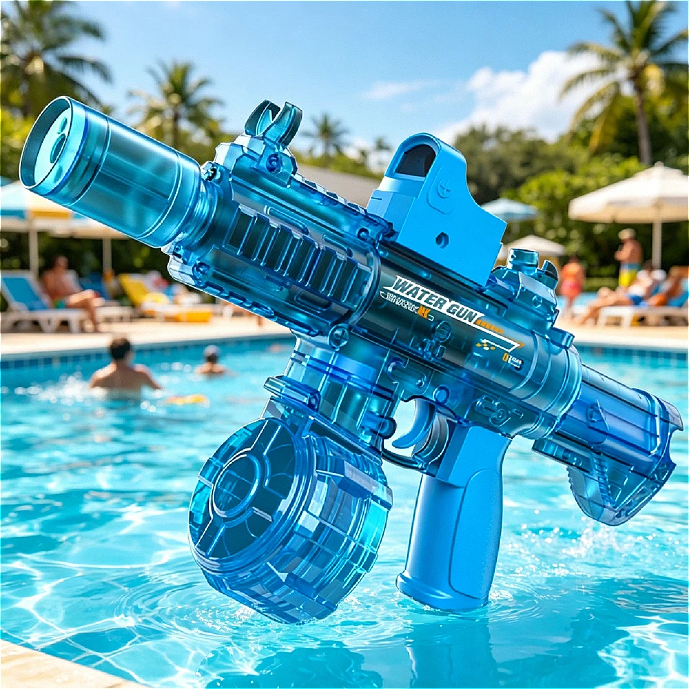 Kids Electric Water Gun with LED Lights, Automatic Continuous Squirt Gun Summer Outdoor Toy