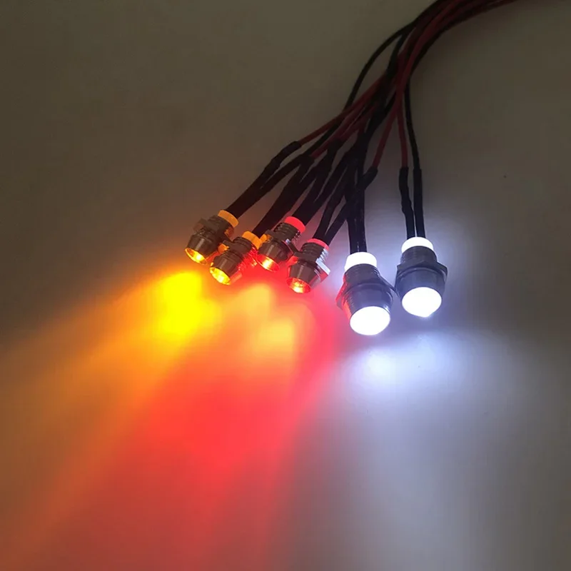 

6 LED Lights Kit 2 White 4 Red for 1/10 1/8 HSP Redcat RC4WD Tamiya Axial SCX10 D90 HPI RC Car Light Model Drift Crawler Car