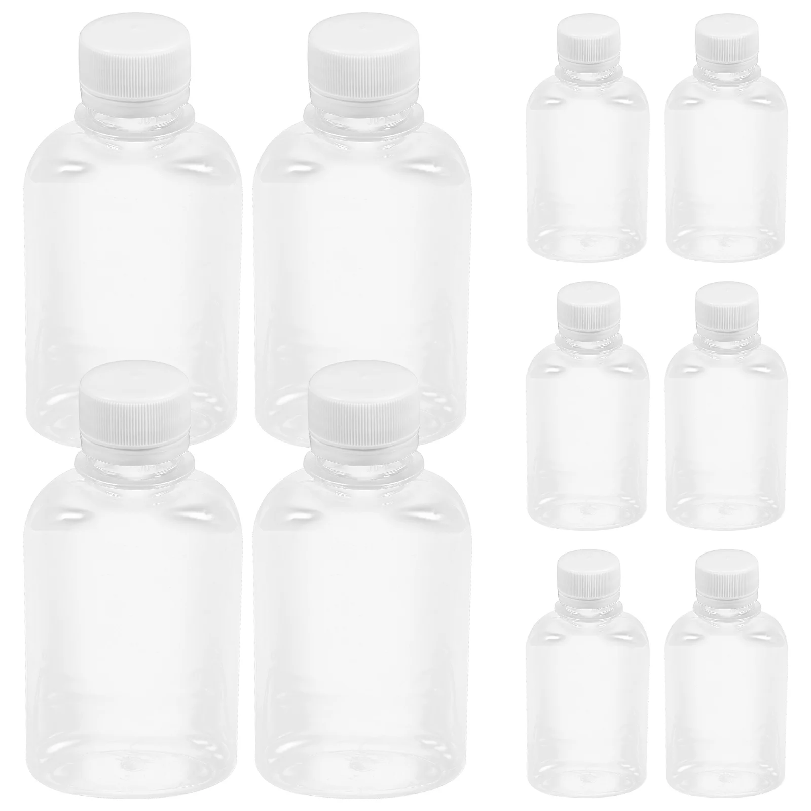 

10 Pcs Reusable Sealed Juice Bottles 350ml Portable Empty Containers for Milk Tea Smoothie Drink Beverages Storage