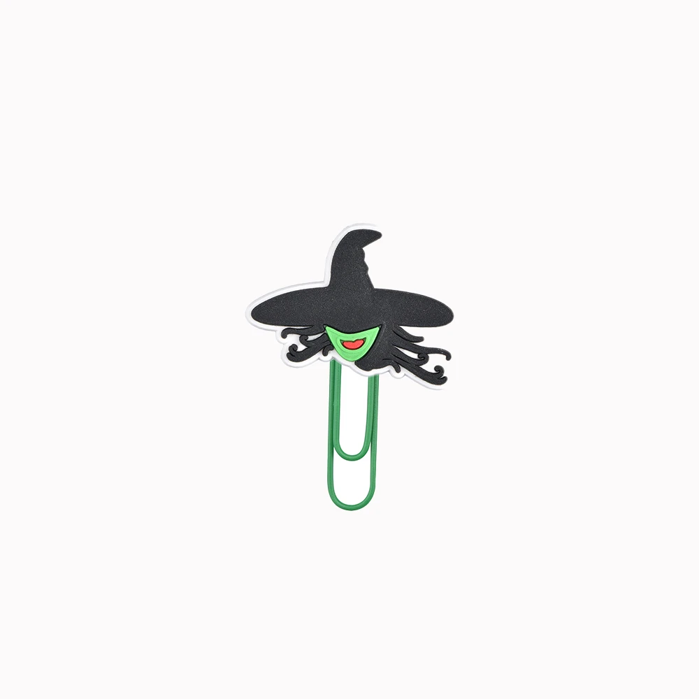 1pcs Cartoon Movie Paper Clips Wicked Style Green Bookmark Charms Black Magic Book Marks Kids Adults Party Favor