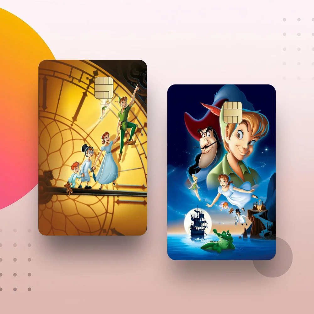 P-Peter Pan Spiel Anime Aufkleber Film Haut Abdeckung Fall Für Kleine Große Kein Chip Debit Kreditkarte Vorderseite