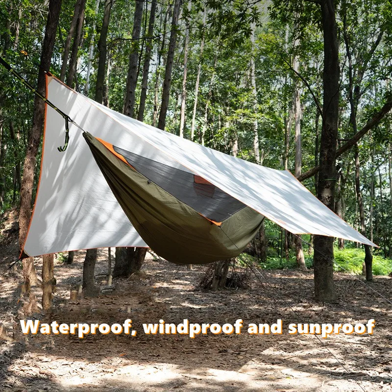 Afbeelding 3: Outdoor camping zonnescherm luifeltent, zonwerende hangmatluifel, wind- en waterdichte luifel.
