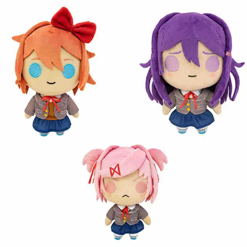 

Новый Doki Doki Liberty Club, плюшевые плюшевые игрушки Natsuki Sayori Yuri, аниме, мягкие куклы, хлопковые периферийные коллекционные игрушки в подарок