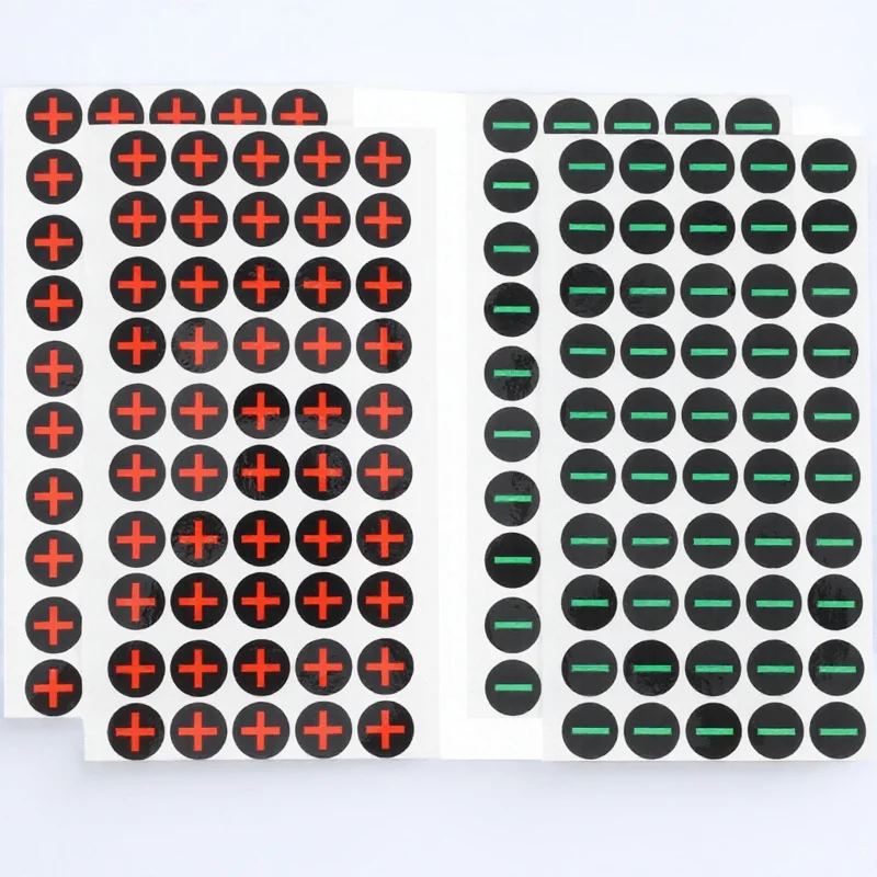 4 Sheets Polarity Safety Stickers Warning Labels Self Adhesive Waterproof Electrical Panel Warning Stickers