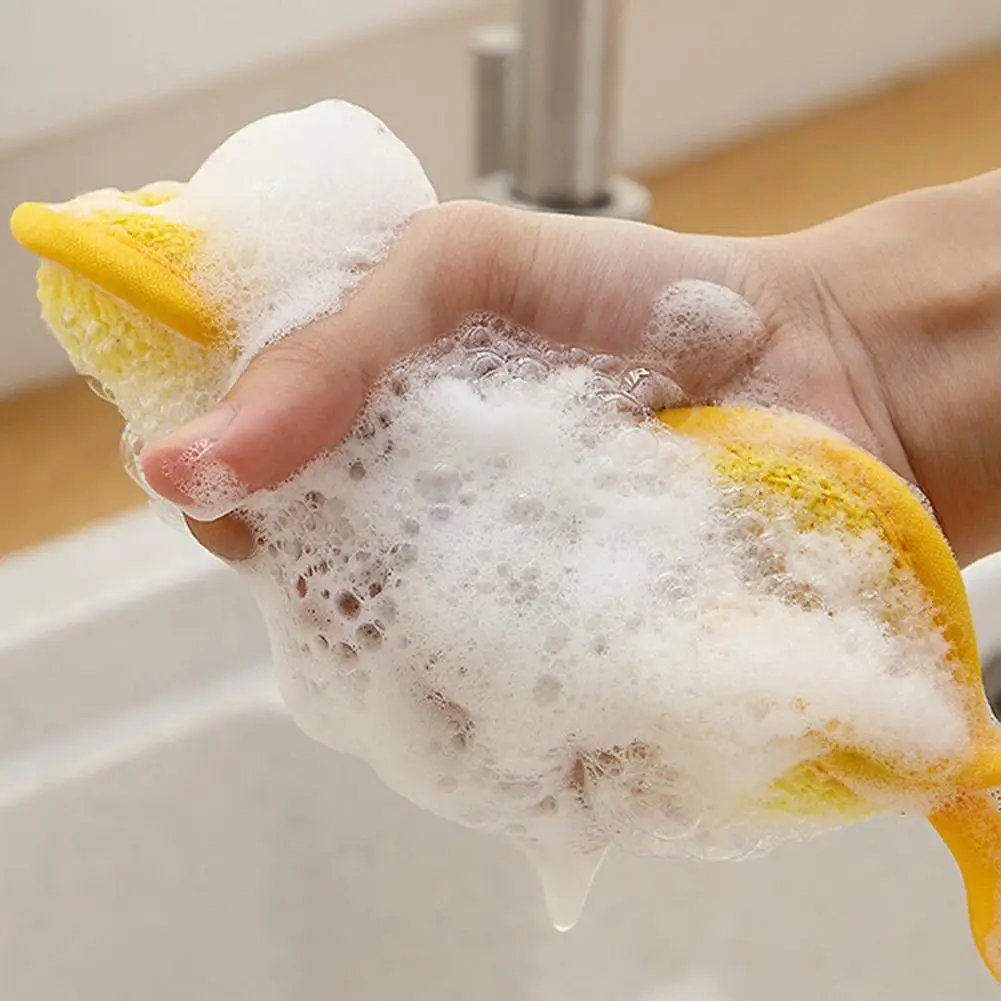 Cleaning Brushes Dish Sponge Kitchen Cleaning Scrubbing Sponges Microfiber Scrubber Sponge Soft Oil-proof Pot Pan Dish Washer Sp