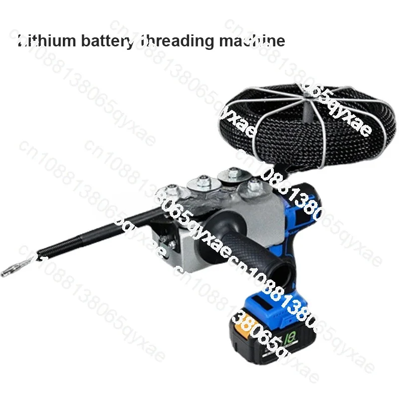 Brushless Electrician Threader Concealed Tube Tools Electric Feeding Lithium Battery Wire Threading Machine