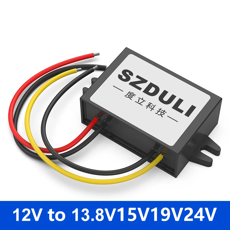 12V to 24V DC power converter 12V to 13.8V 15V 19V 28V DC booster DC-DC transformer module