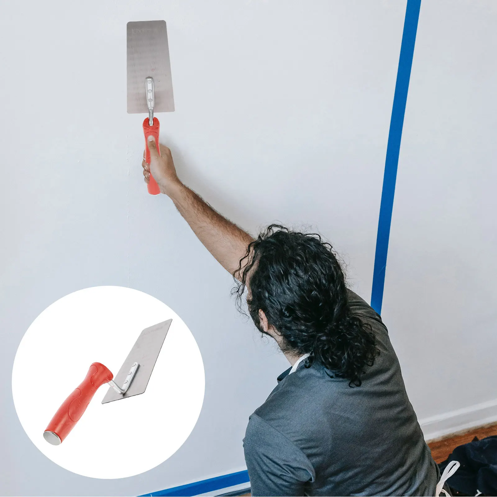 

Putty Cutter Finishing Trowel Non Slip Handle High Performance Steel Blades Drywall Trowel Construction Spatula Plastering Tool