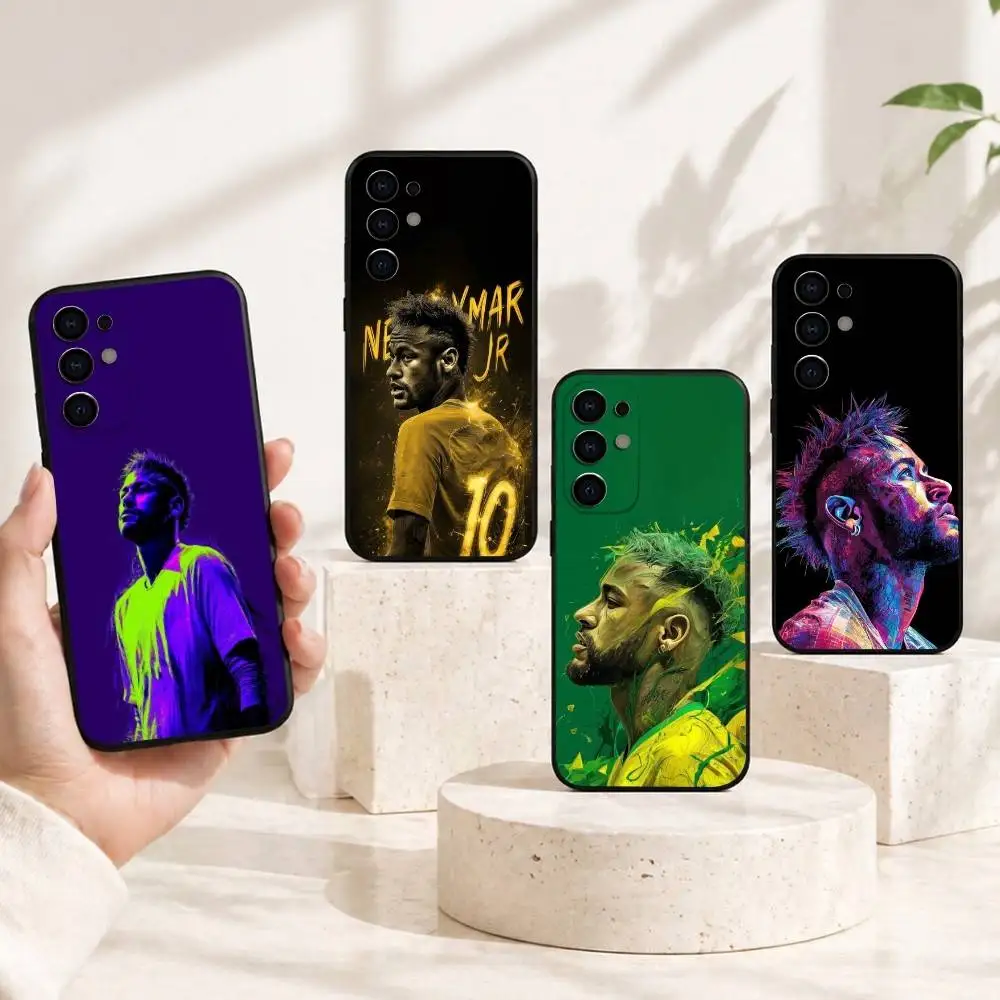 

F-Football star N-Neymar Phone Case For Samsung S25,S24,S21,S22,S23,S30,Ultra,S20,Plus,Fe,Lite,Note,10,Black Cover