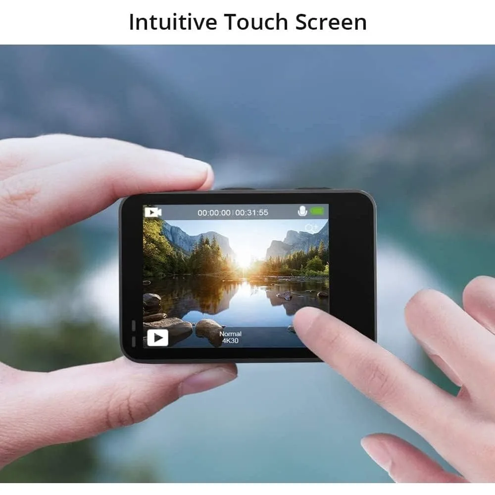 كاميرا الحركة Brave 7 LE 4K30fps عالية الجودة مع مجموعة ملحقات بطاقة الذاكرة MicroSDXC U3 بسعة 64 جيجابايت Ultra HD-NEW