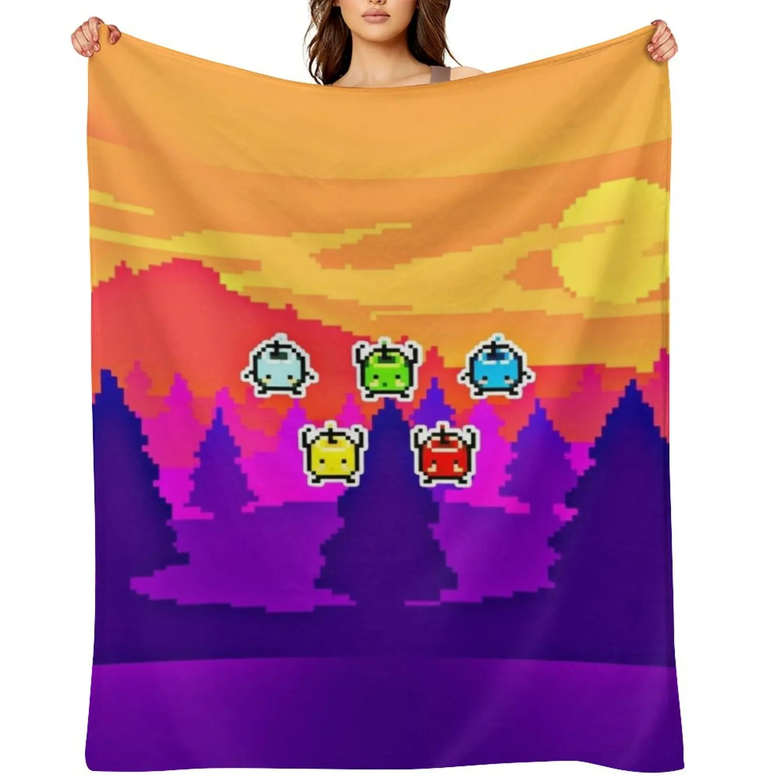 

Stardew valley junimos Throw Blanket Softest funny gift halloween Decoratives Blankets