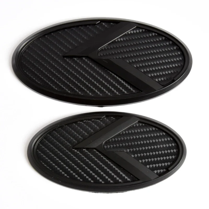 2pcs Car Trunk Emblem 3D Sticker K Logo Front Grill Rear Badge For KIA K5 2011-2013 Optima Forte 2009-2014