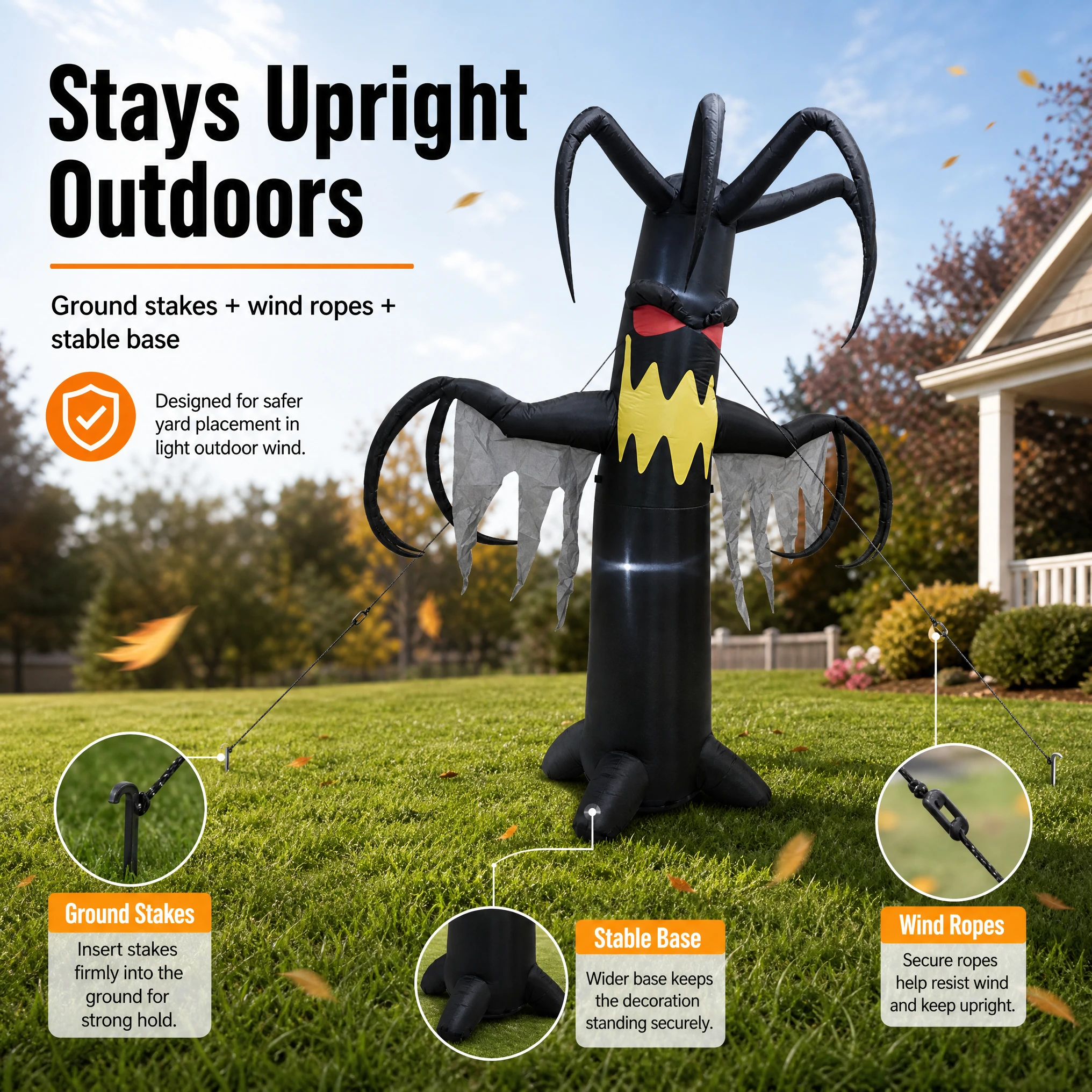 Großes aufblasbares Halloween- – Outdoor Lighting Tree Bewertung und Preis