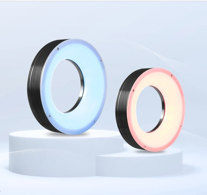 24V 직경 100mm 각도 0-90 산업 자동화를 위한 LED 링 라이트 작업 조명 머신 비전 조명 검사