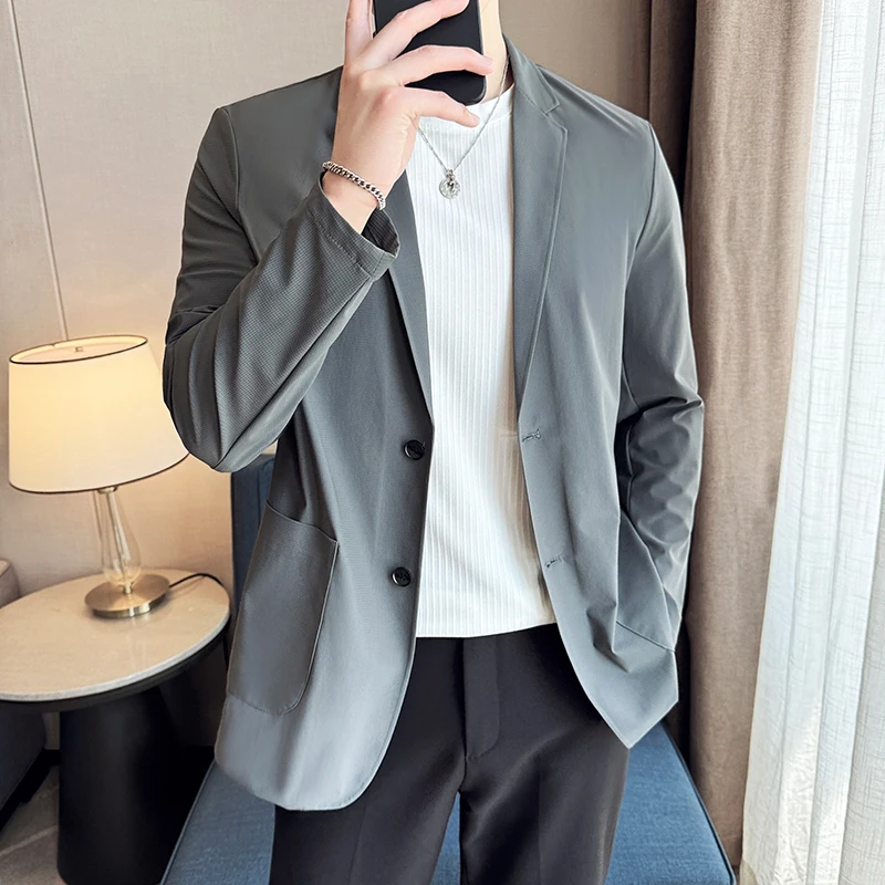 

2025 Новый деловой повседневный приталенный пиджак ~ Высококачественная, модная, легкая, дышащая и высокоэластичная куртка.