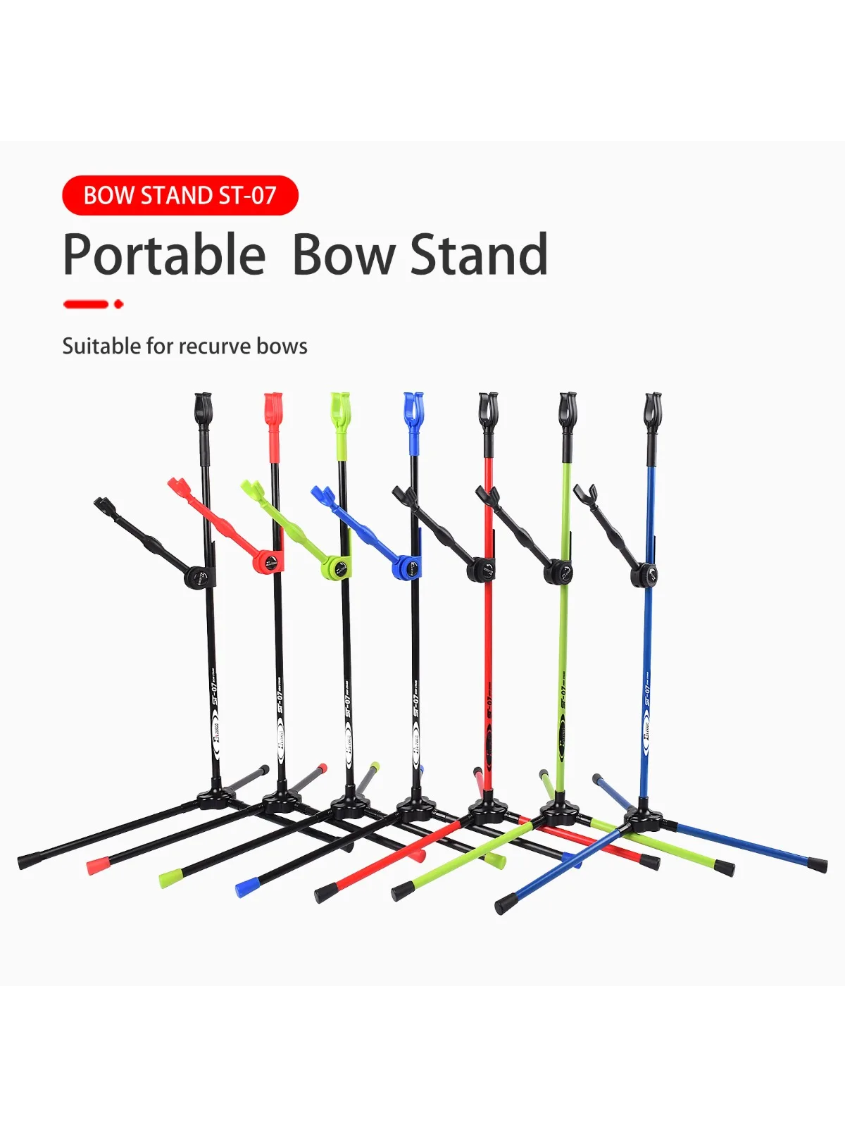 1PC Archery ST07 Solid Fiberglass Bow Holder Recurve Compound Folding Bow Stand For Archery Outdoor Shooting Hunting